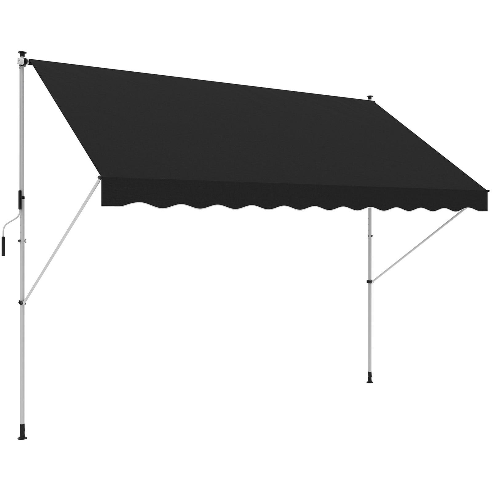 3x1.5m Adjustable Outdoor Aluminium Frame Awning Black