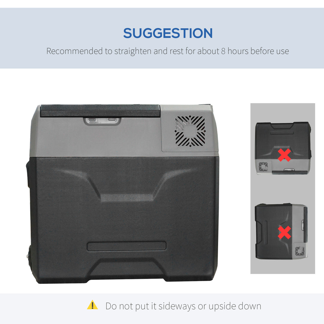 Car Refrigerator, Portable 12/24V 50 Litre Compressor Fridge Freezer, Electric Cooler Box for Camping, Travel, Picnic, Down to -20℃