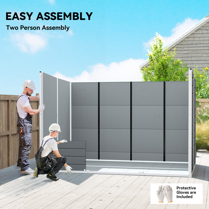 10 x 6 ft Resin Garden Shed, Outdoor Storage Shed with Floor, Windows,