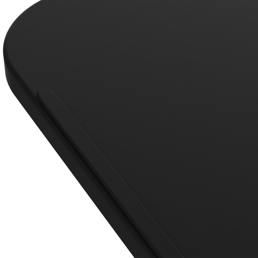 MCL Height Adjustable Over Bed Table with Wheels, C Shaped Laptop Desk, Portable Hospital Bed Table for Living Room, Bedroom, Black