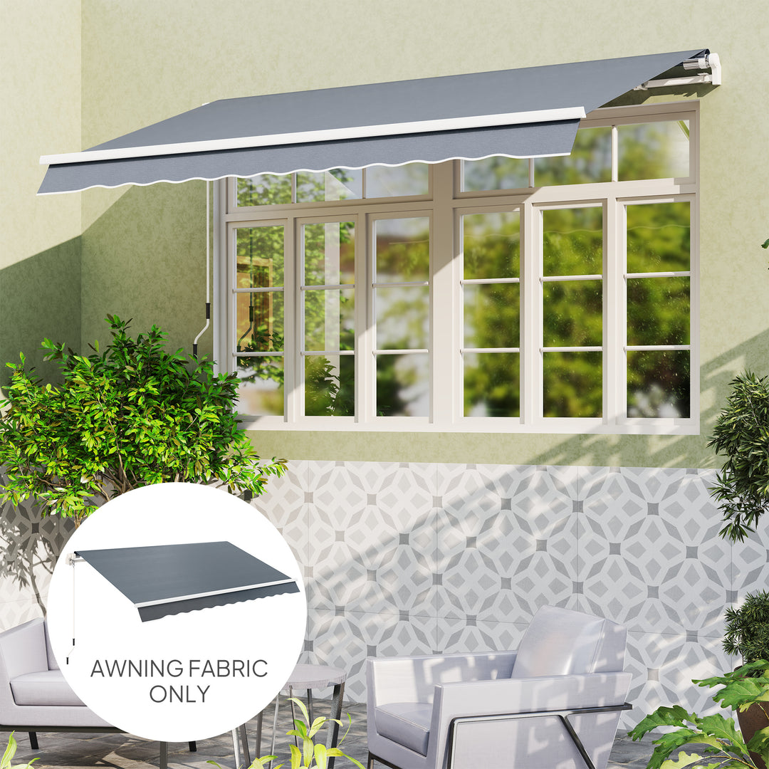 Awning Replacement Canopy, Water Resistant UPF 50+ Sun Shade Cover for 3 x 2.5 m Garden Awning (Fabric Only), Grey