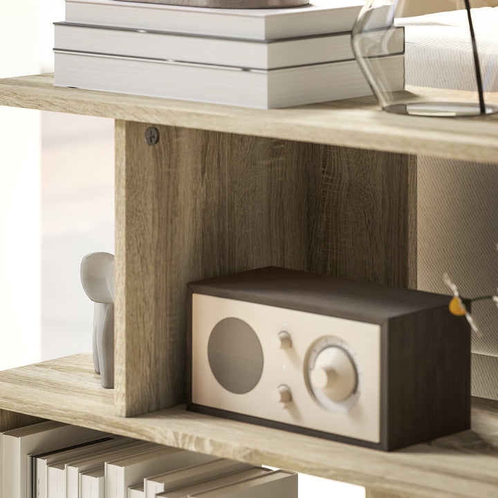 S-Shaped Side Table - Natural Wood Finish
