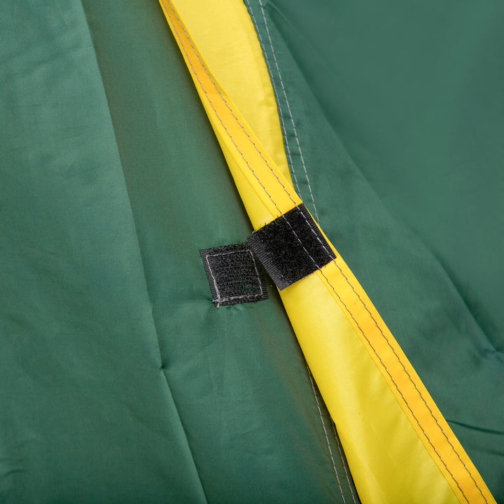 MCL Dome Tent for 2 Person Camping Tent with Large Windows, Waterproof Green and Yellow