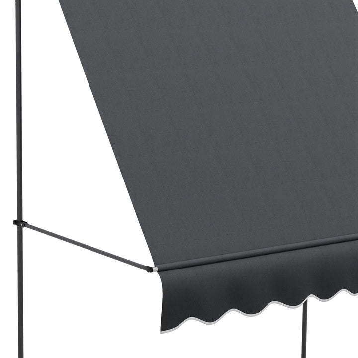 2 x 1.2m Manual Retractable Awning - Grey