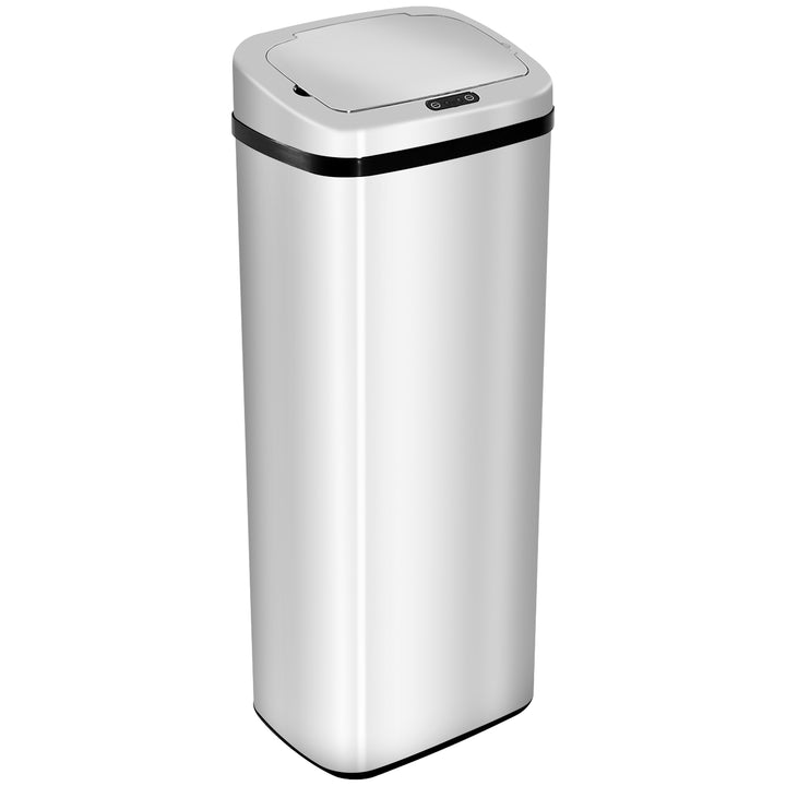 HOMCOM 50L Infrared Touchless Automatic Motion Sensor Dustbin Stainless Steel Trash Can Home Office | Aosom UK