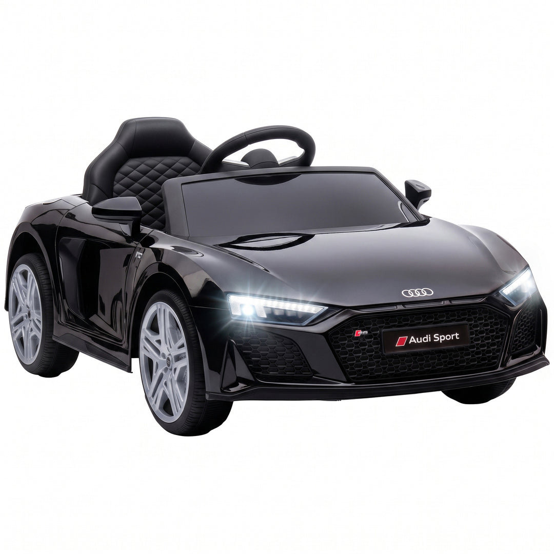 Licensed Audi R8 Spyder 12V Electric Car for Kids with Remote - Black