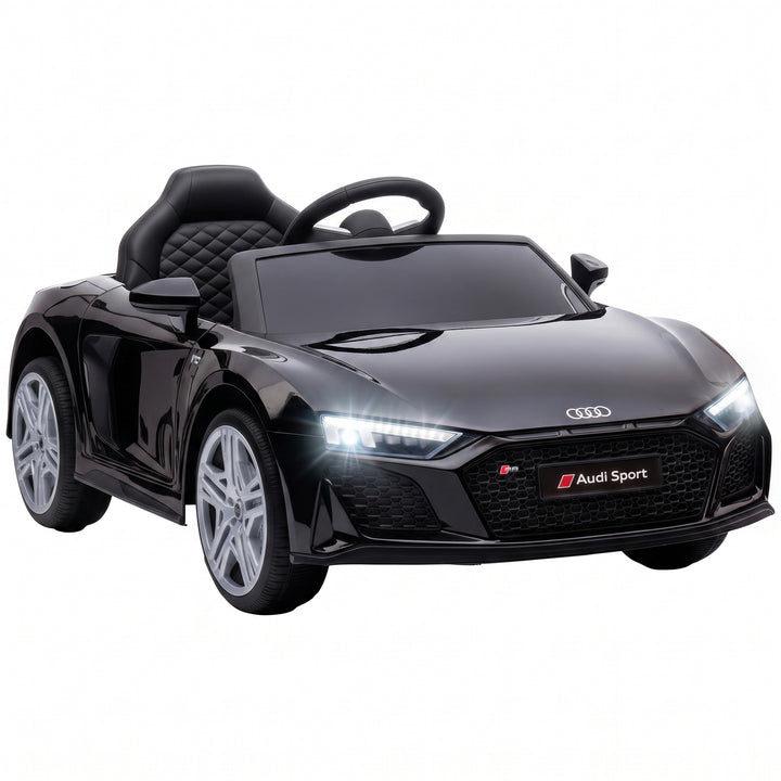 Licensed Audi R8 Spyder 12V Electric Car for Kids with Remote - Black