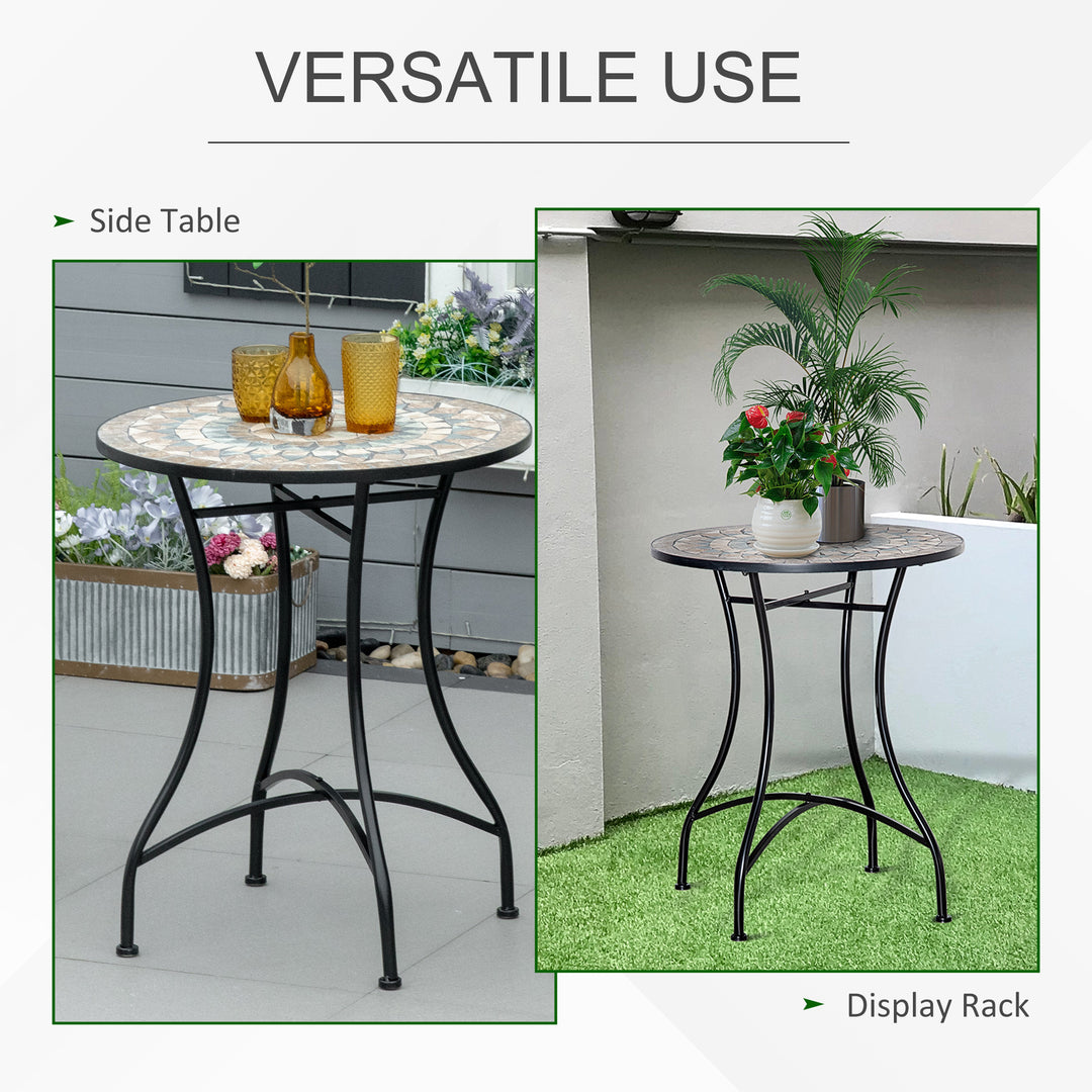 Φ60cm Mosaic Outdoor Patio Table - Green