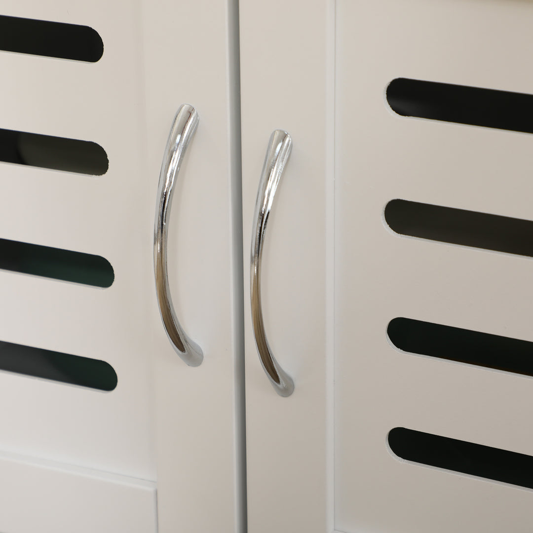 MCL Rolling Kitchen Island Trolley Utility Cart on Wheels with Bamboo Table Top, Storage Cabinet, Drawer and Wire Basket