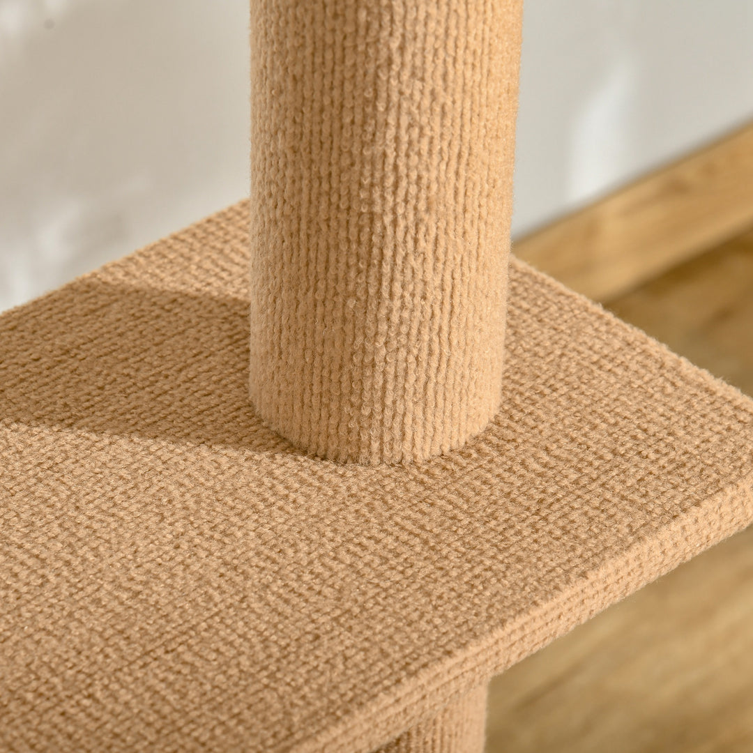 MCL 260cm Floor To Ceiling Cat Tree for Indoor Cats w/ Three Platforms Activity Centre - Brown