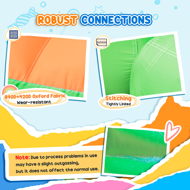 Kids Bouncy Castle, 5 in 1 Large Crocodile Style Inflatable House Slid