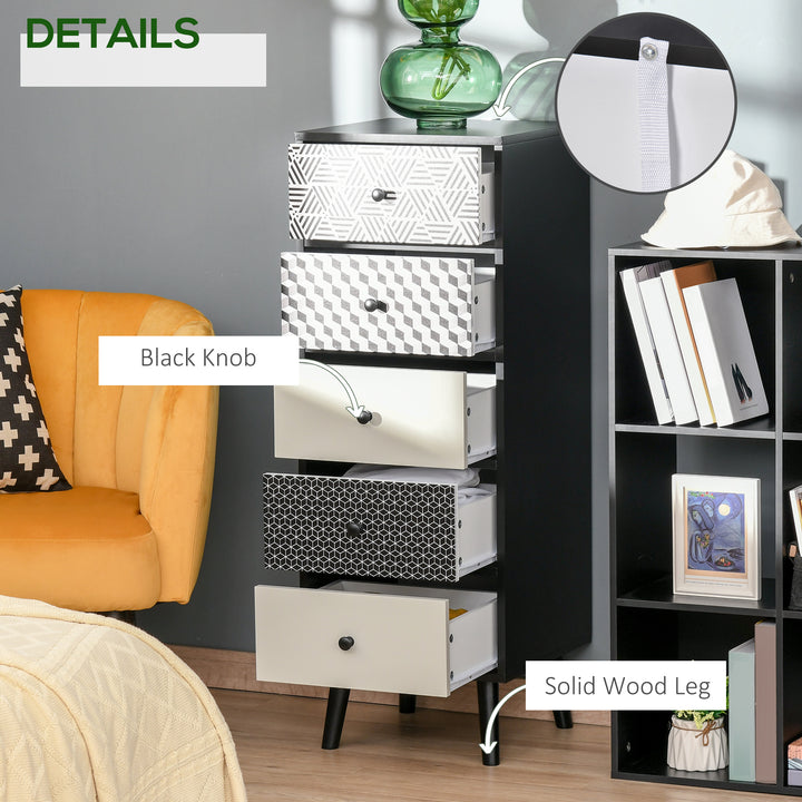 MCL Chest of Drawers, 5 Drawer Dresser, Vertical Storage Organizer Unit for Bedroom, Living Room