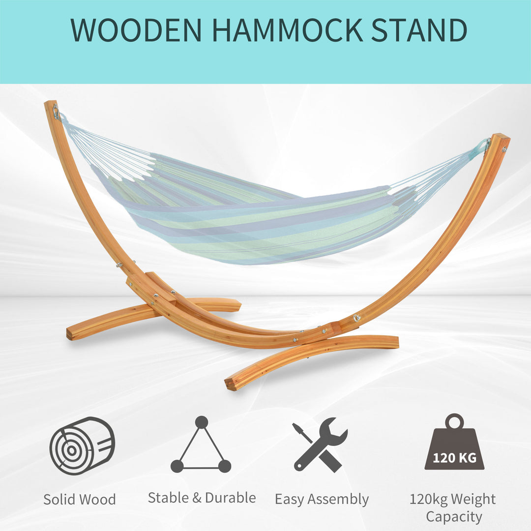 Outsunny 3(m) Wooden Hammock Stand Universal Garden Picnic Camp Accessories