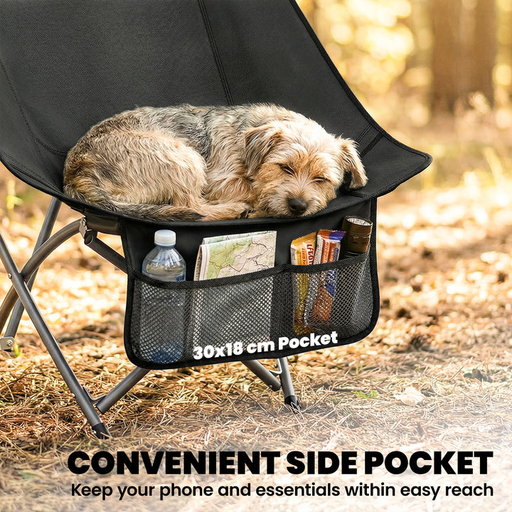 Camping Chair for Adults Heavy Duty Folding Camp Chair with Side Pocke