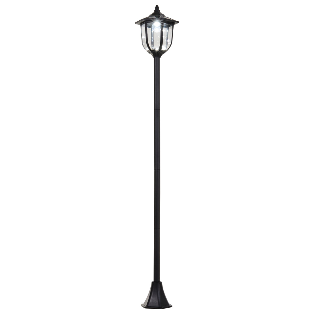 Outdoor Garden Solar Post Lamp Sensor Light LED Lantern Bollard Pathway Torch Light 1.77m Tall