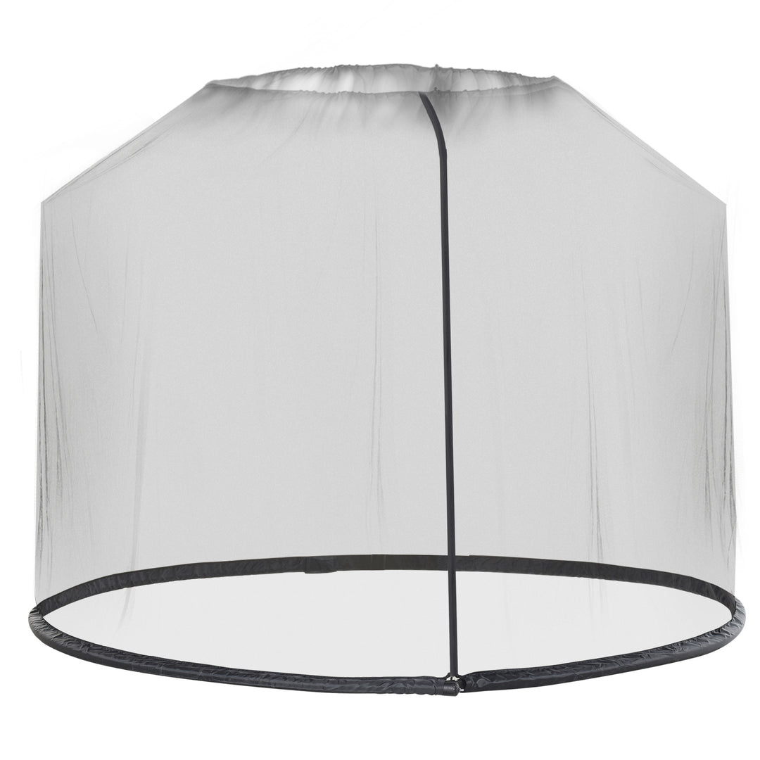 MCL 2.3m Umbrella Table Screen Outdoor Patio Cover Mosquito Insect Net Zipped Door