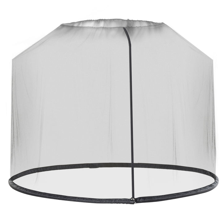 MCL 2.3m Umbrella Table Screen Outdoor Patio Cover Mosquito Insect Net Zipped Door