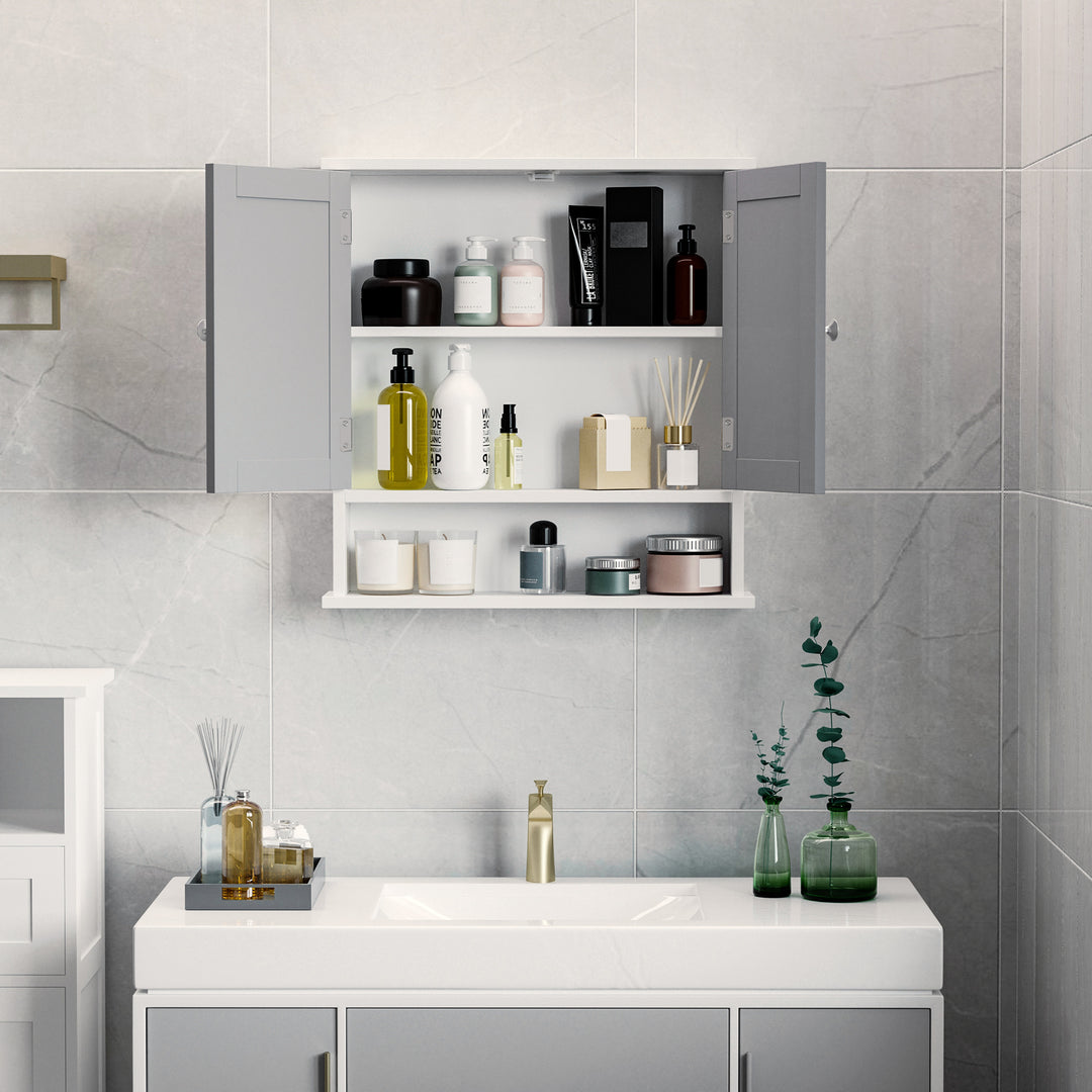 Bathroom Wall Storage Cabinet - Grey