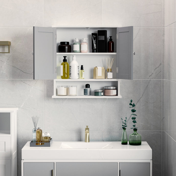 Bathroom Wall Storage Cabinet - Grey