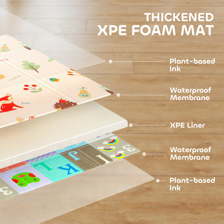 MCL Foldable Baby Play Mat Double-Sided, Reversible Foam Soft Crawling Mat for Toddlers, for Bedroom, Nursery and Playroom