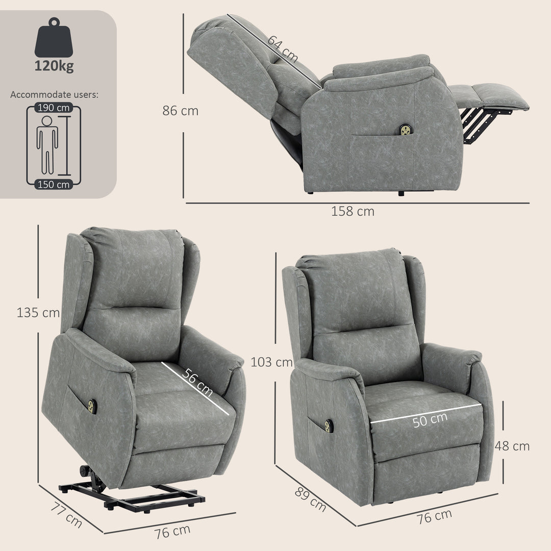 Power Lift Recliner Chair, Dual Motor Electric Lift Chair for Elderly 
