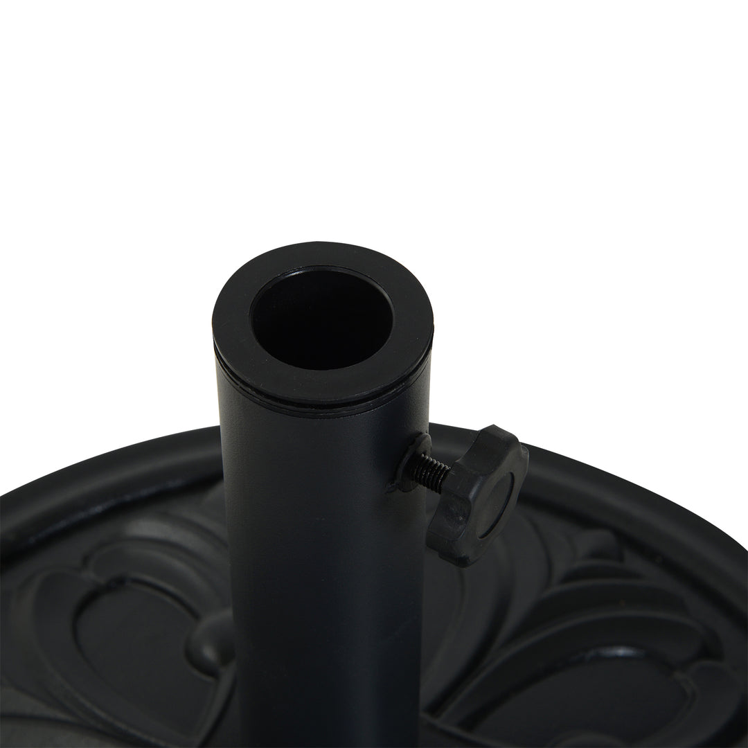 13kg Round Parasol Base Sun Umbrella Weight Stand Holder Patio Outdoor Garden, Black