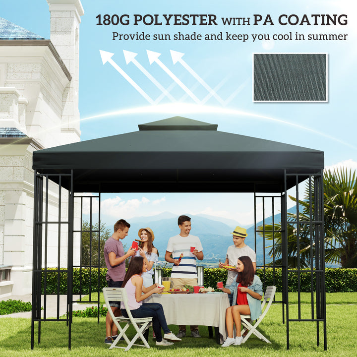 Gazebo Roof Replacement, for 3 x 3(m) Frames - Grey