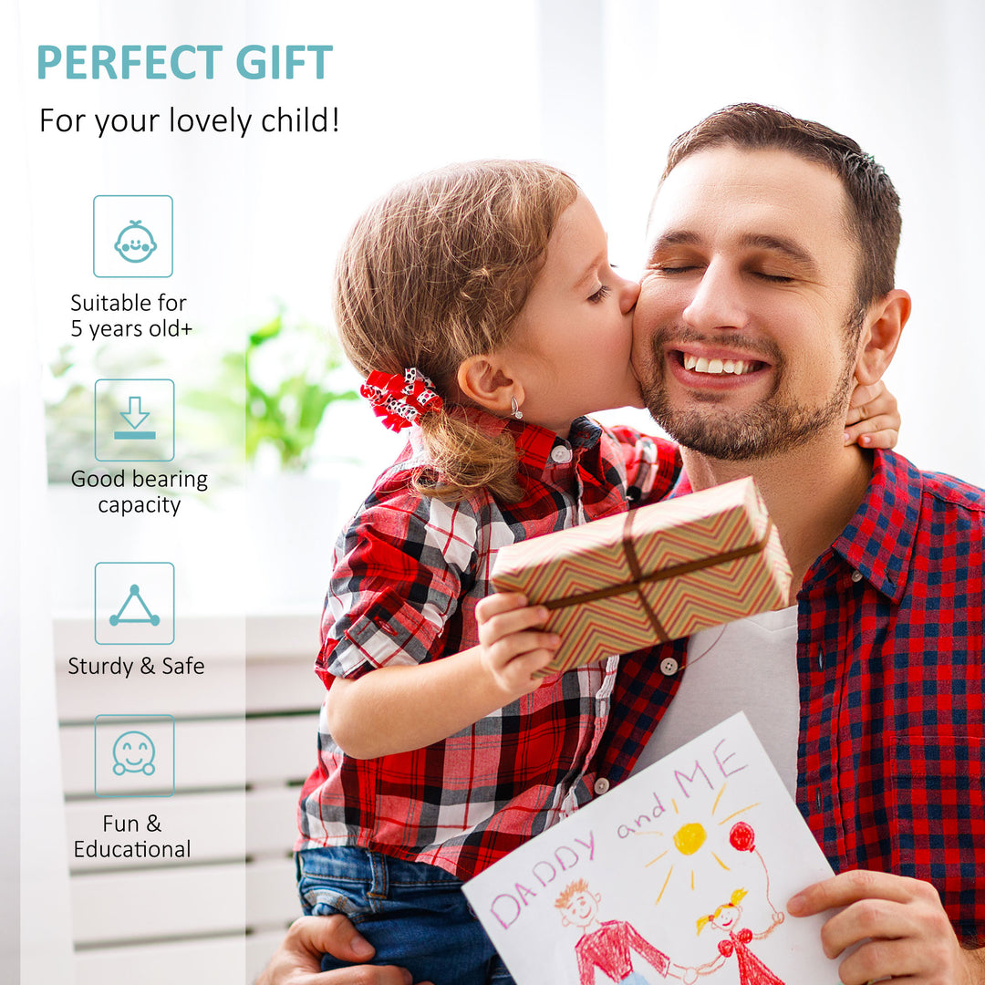 MCL Stunt Scooter, Kids Scooter, 12'' Rubber Tyre Kick Scooter with Adjustable Handlebar, Dual Brakes, Blue