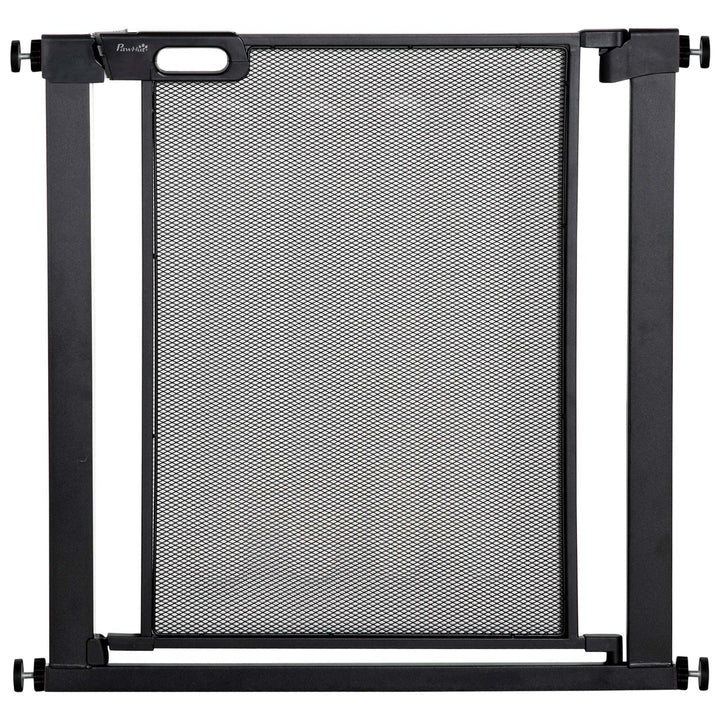 Dog Safety Gate, for Hallways, Staircases, Doors w/ Automatic Closing Door - Black