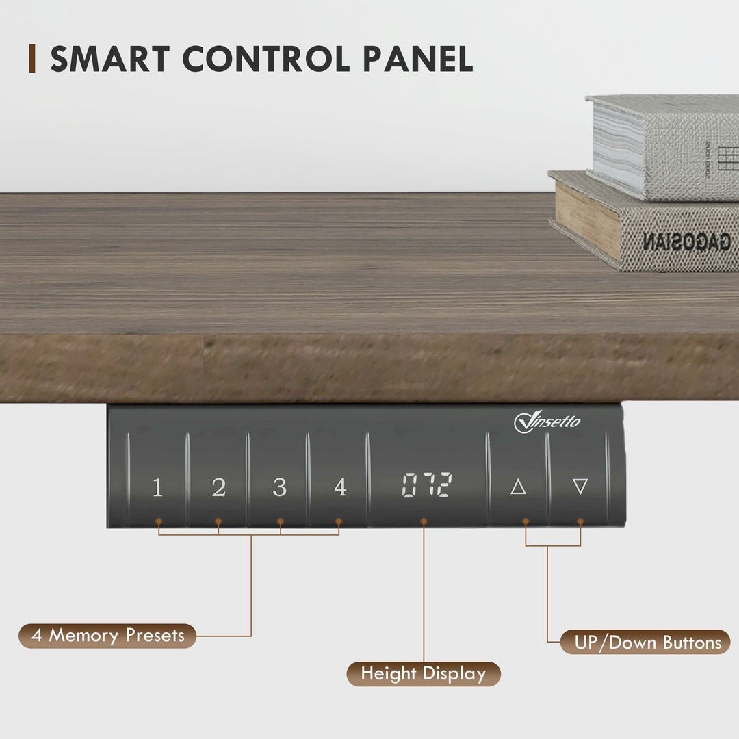 MCL 72-116cm Adjustable Electric Standing Desk, with LED Display - Black