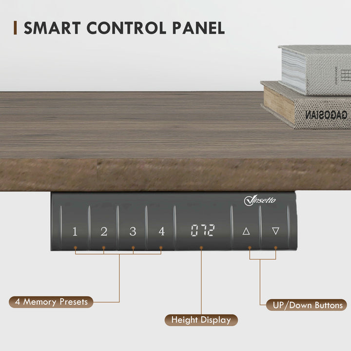 MCL 72-116cm Adjustable Electric Standing Desk, with LED Display - Black
