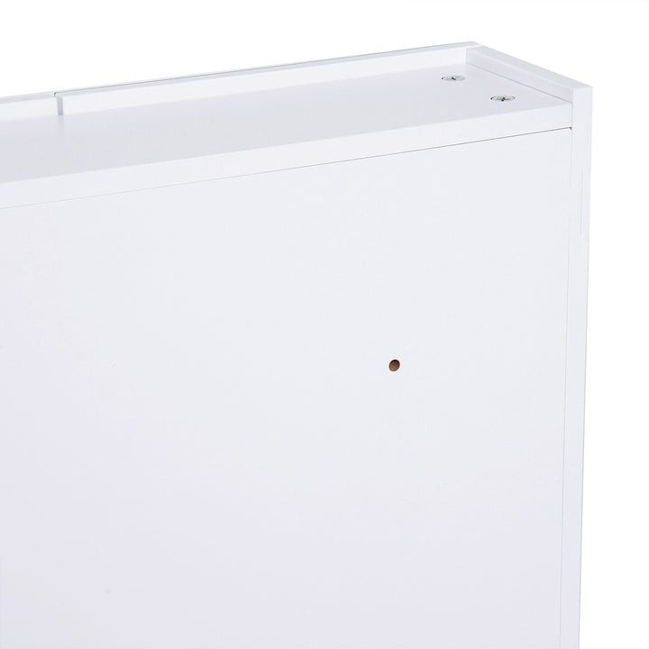 Mirror Cabinet, Wall Mount Bathroom Storage Cabinet with Adjustable Shelf, Double Door Cupboard, 60 x 15 x 75 cm, White