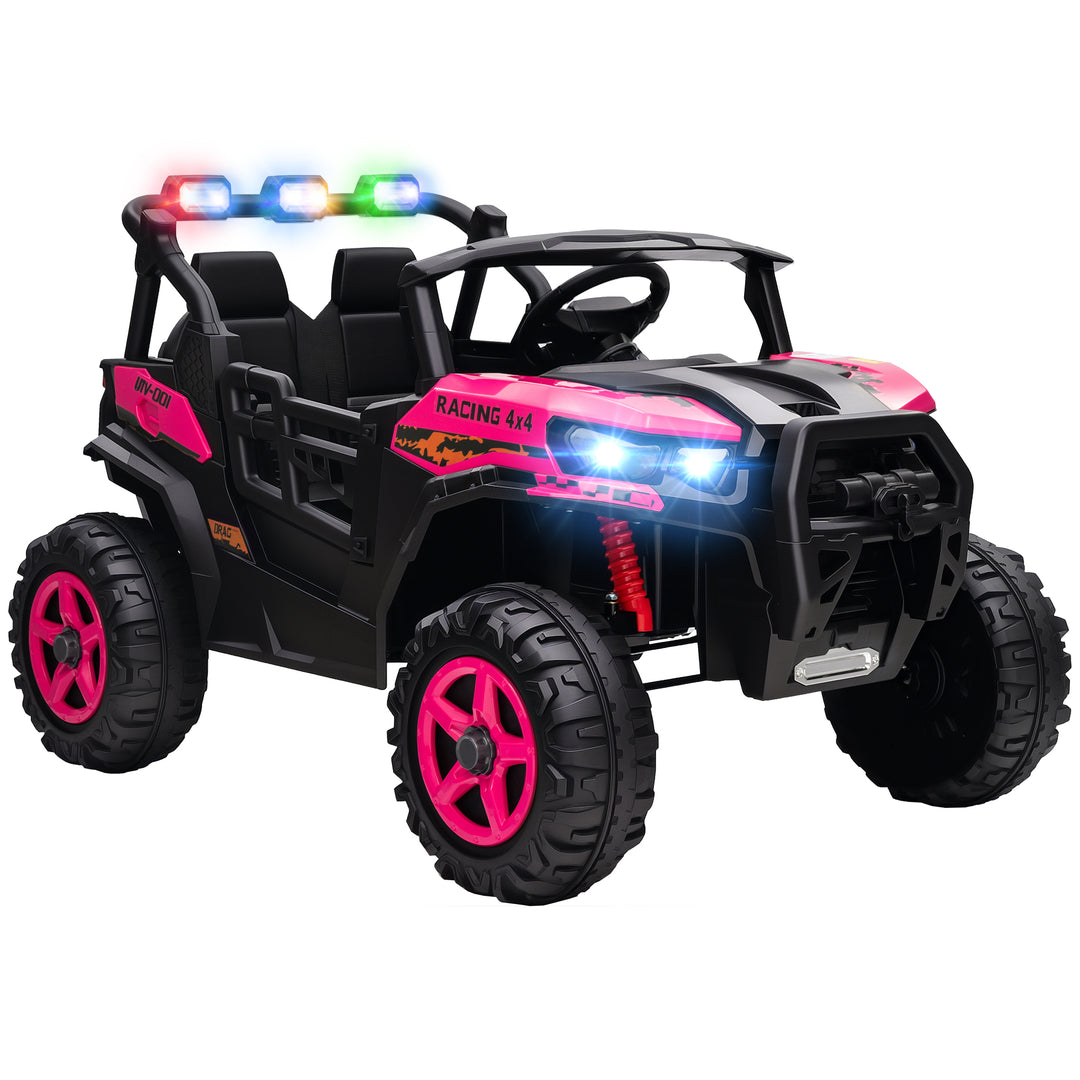 24V Electric Ride on Car, 2-Seater Electric Car for Kids with Remote, 