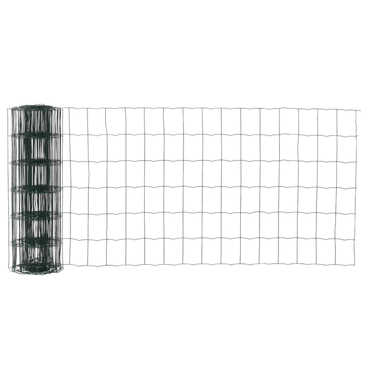 0.6M x 10M Chicken Wire Mesh Roll Rabbit Poultry Animal Fence PVC Coated Steel Metal Garden Netting Fencing