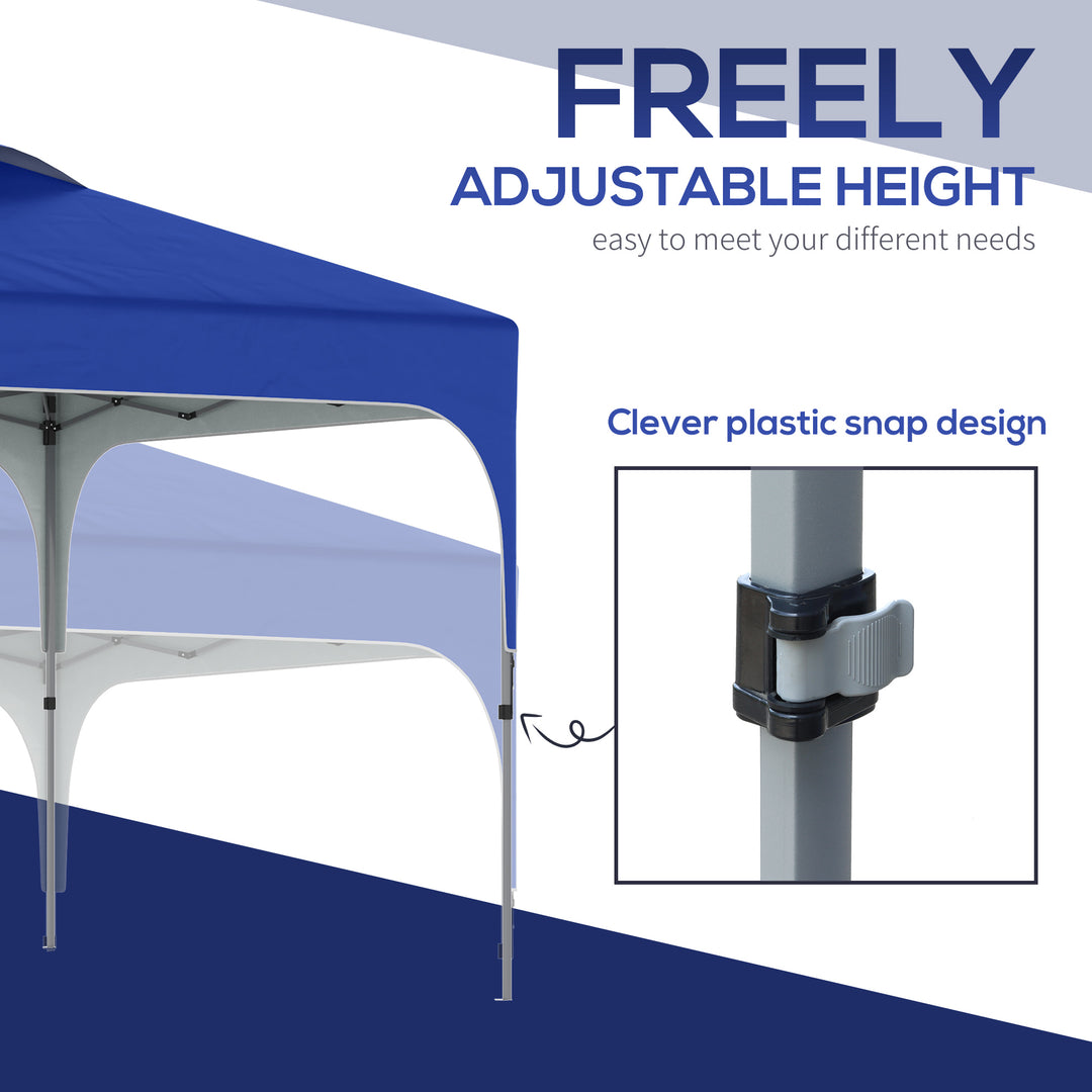 3 x 3(M) Pop Up Gazebo, UPF 50+ Foldable Canopy Tent with Wheeled Carrybag, 4 Leg Weight Bags, Height Adjustable Marquee Shelter 1 person easy setup for Outdoor Garden Patio Party, Blue