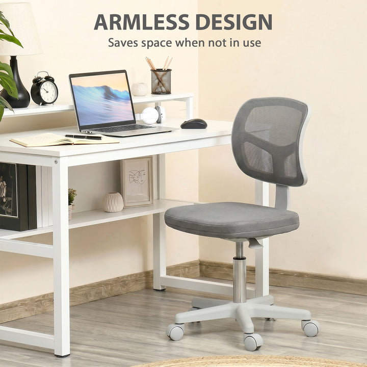 Small Office Chair without Arms, Ergonomic Swivel Mesh Desk Chair with