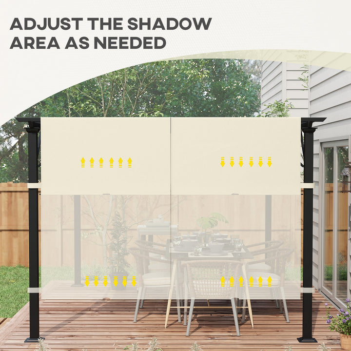 2 Pcs UV Protection Pergola Replacement Canopy, Pergola Shade Cover, Easy to Install, for 3 x 3(m) Pergola, Cream White