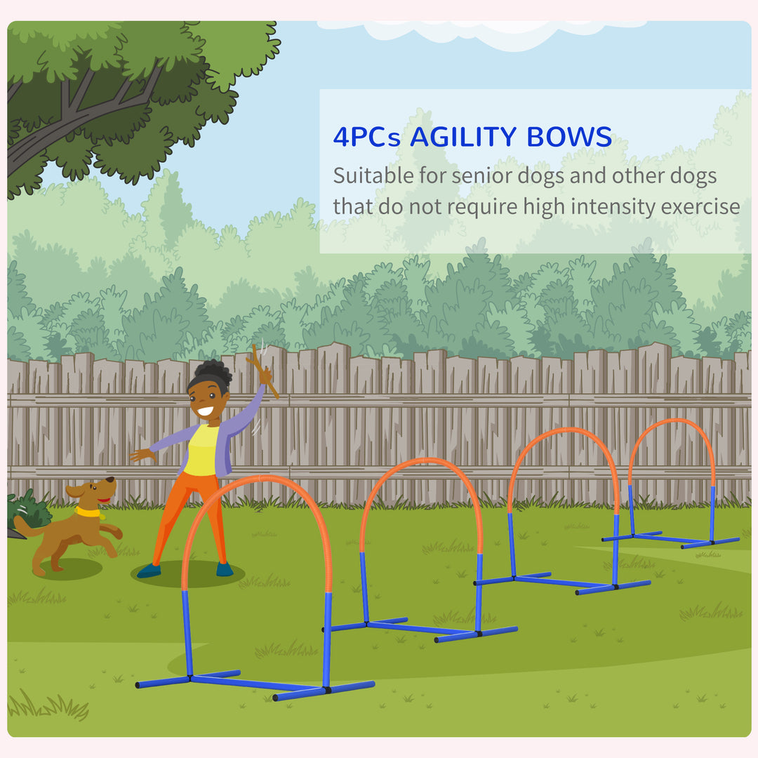 Four-Piece Portable Dog Agility Equipment - Blue