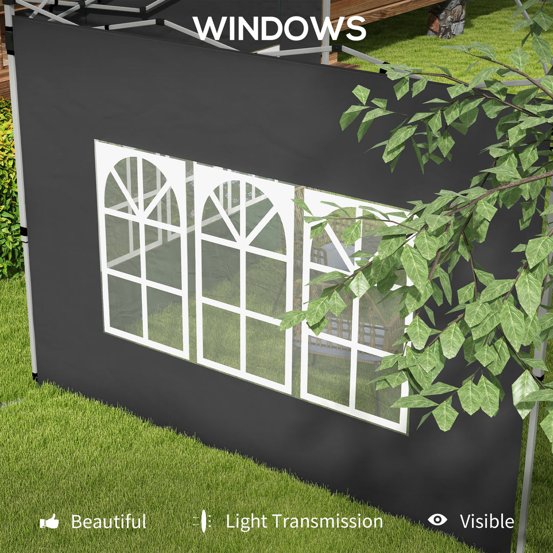 Gazebo Side Panels, Sides Replacement with Window for 3x3(m) or 3x4m P