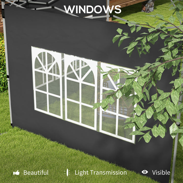 Gazebo Side Panels, Sides Replacement with Window for 3x3(m) or 3x4m P
