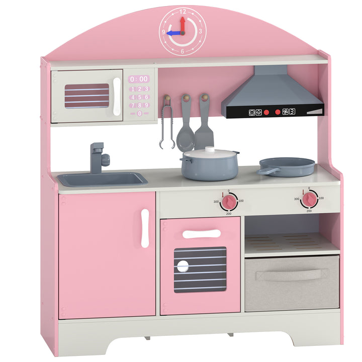 Kids Play Kitchen with Lights &amp; Sounds, Pretend Play Toy set with