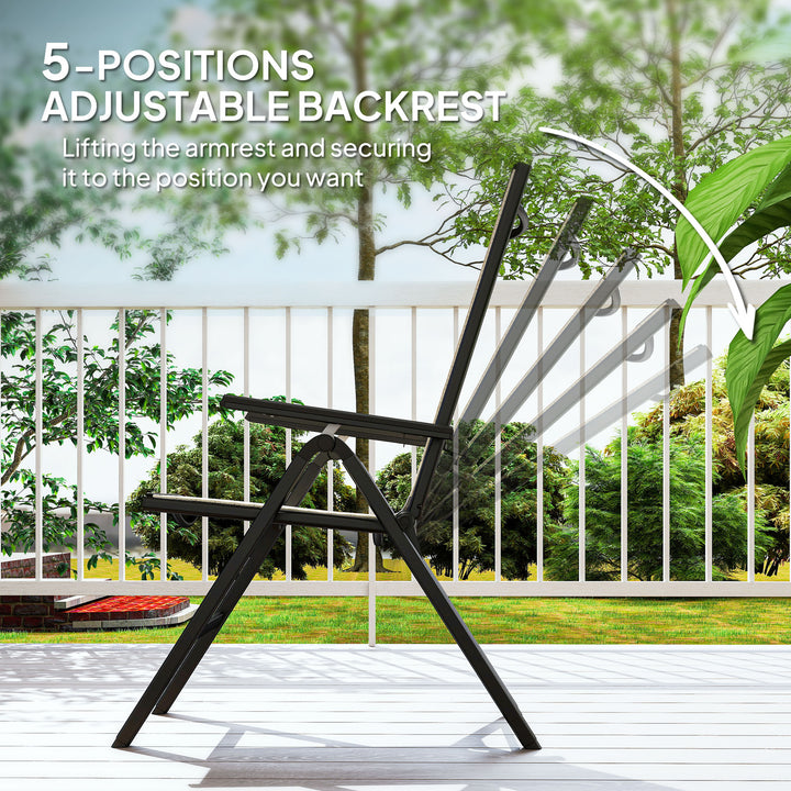 Rattan Reclining Garden Chairs - Orange