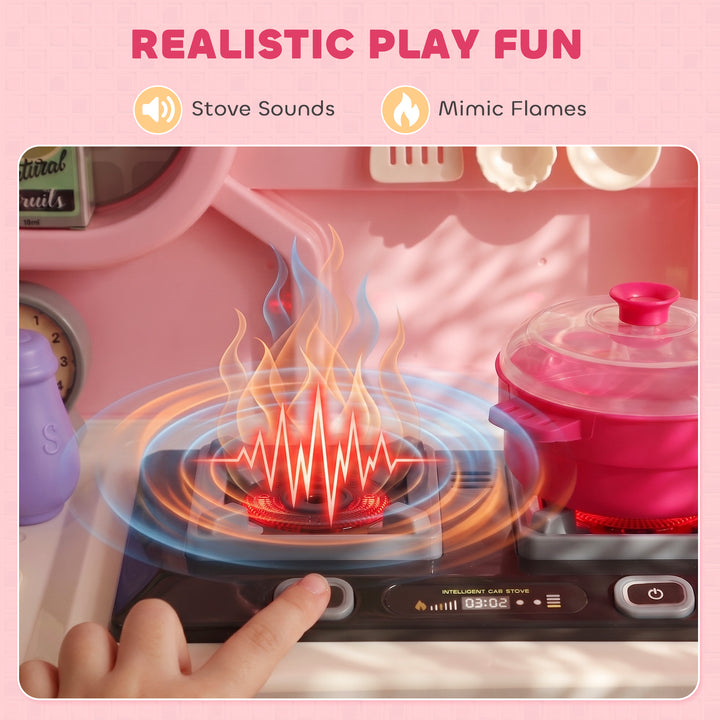 Play Kitchen, 33 PCS Kids Kitchen Playset with Lights, Sounds - view 5