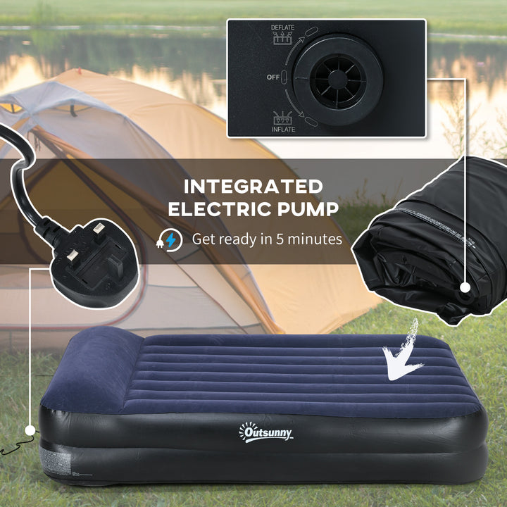 King-Size Air Bed, with Built-in Electric Pump and Carry Bag