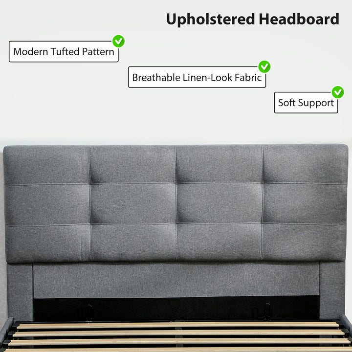 MCL 5ft King Ottoman Bed with Gas Lift Storage - Grey