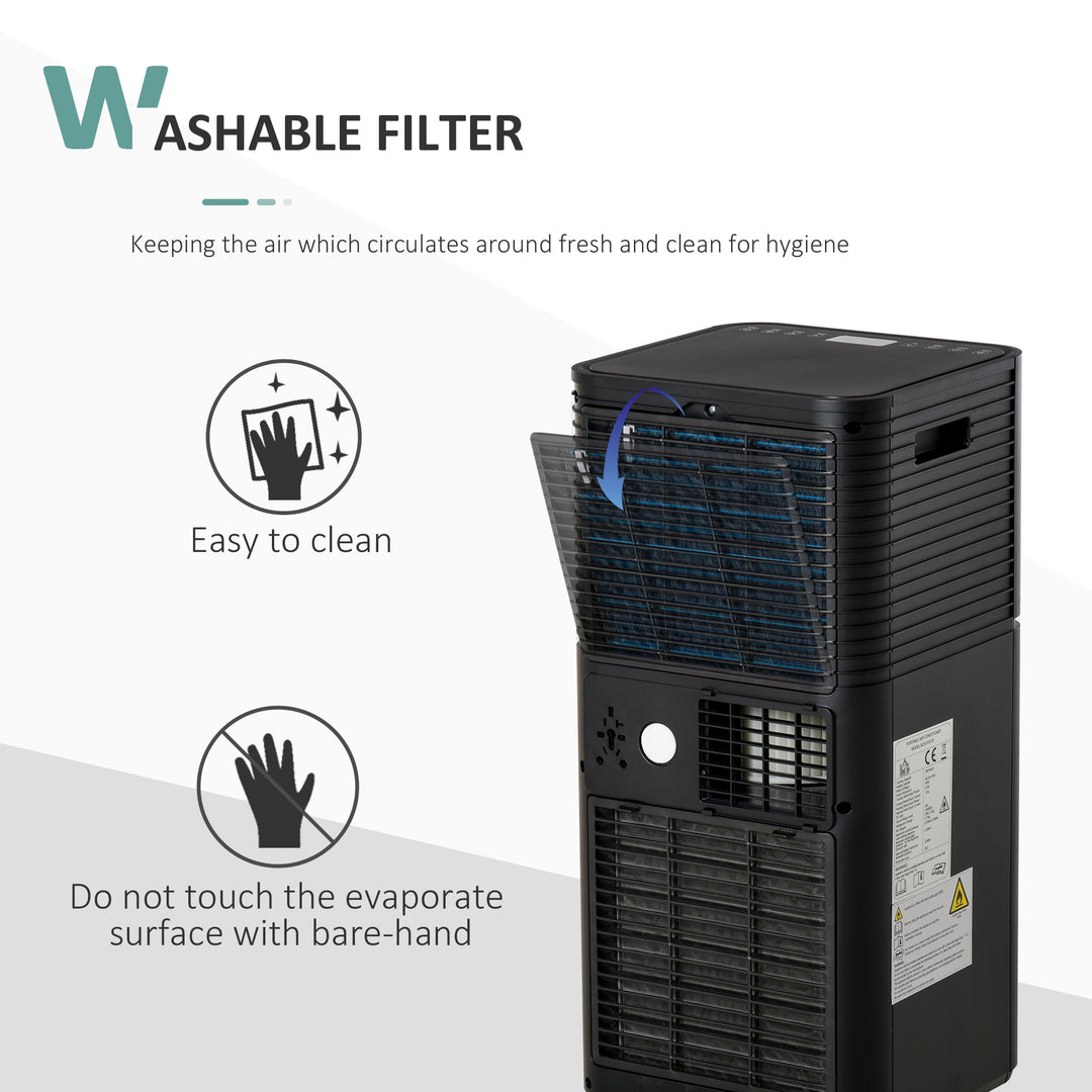 5000 BTU 4-In-1 Portable Air Conditioner Unit Cooling Dehumidifying Ventilating for Room up to 18m², with Fan, Remote, 24H Timer, Window Mount Kit, R290, A Energy Efficiency