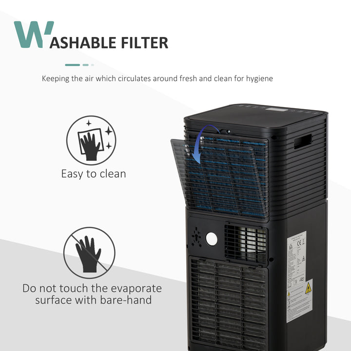 5000 BTU 4-In-1 Portable Air Conditioner Unit Cooling Dehumidifying Ventilating for Room up to 18m², with Fan, Remote, 24H Timer, Window Mount Kit, R290, A Energy Efficiency