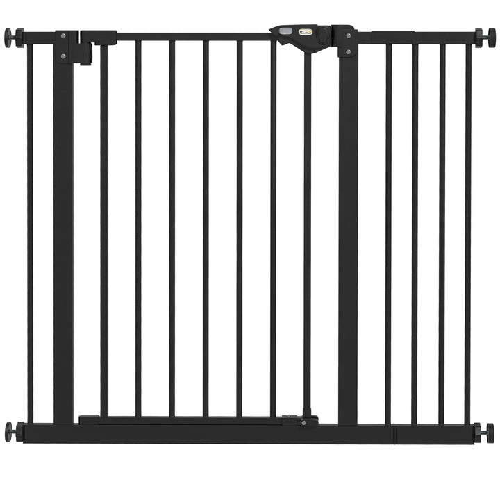Adjustable Safety Gate w/ One Extensions, Four Adjustable Screws, Blac