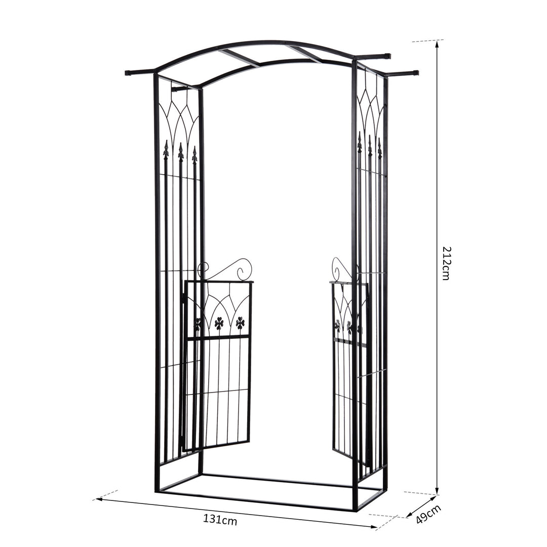 Garden Outdoor Entrance Arch with Door Outdoor Patio Decoration for Ro