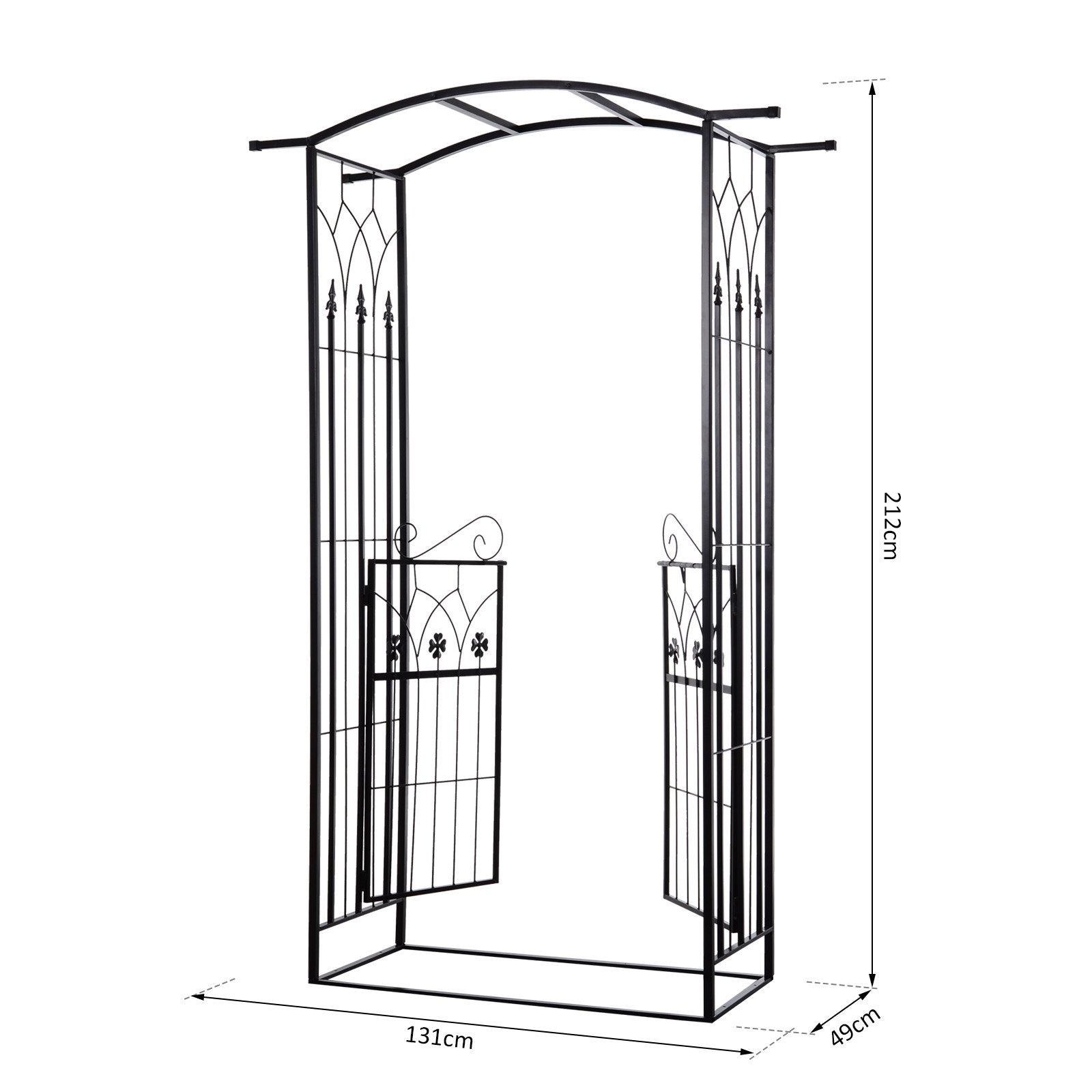 Garden Outdoor Entrance Arch with Door Outdoor Patio Decoration for Ro